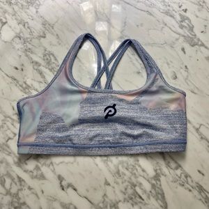 Peloton white opal Strappy sports bra size L